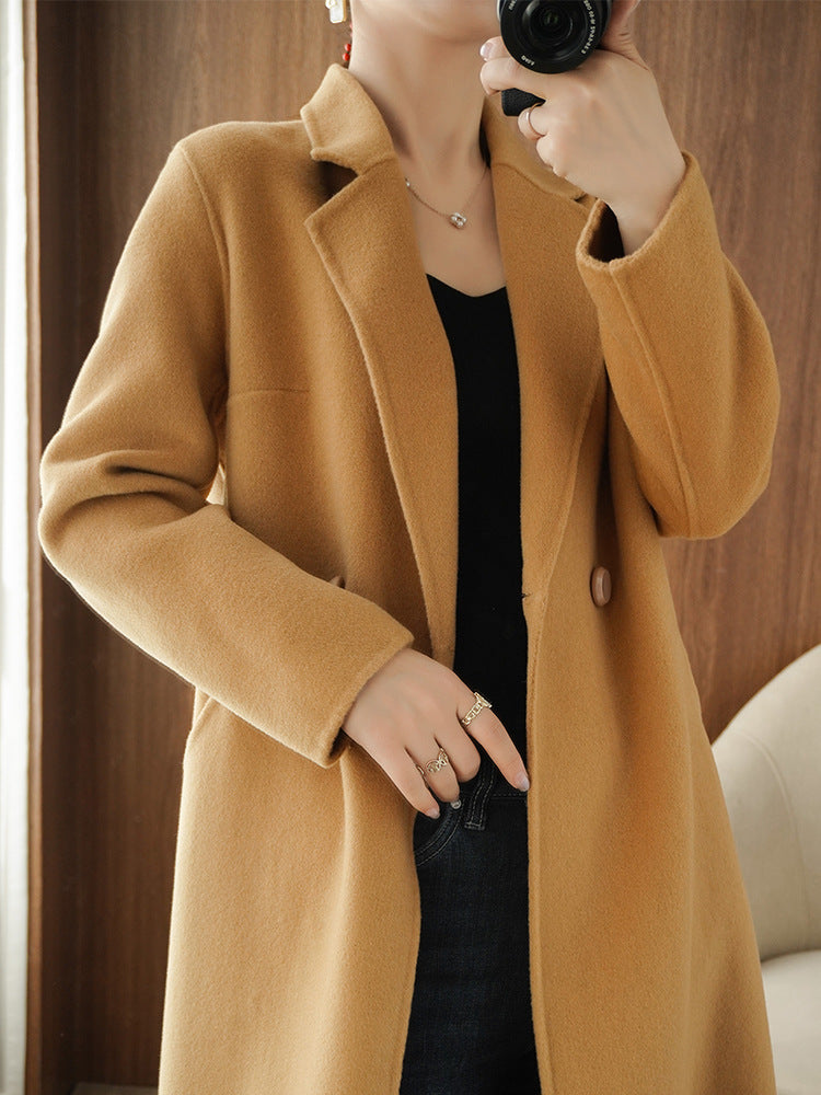 Women's Wool Double-sided Cashmere New Woolen Coat