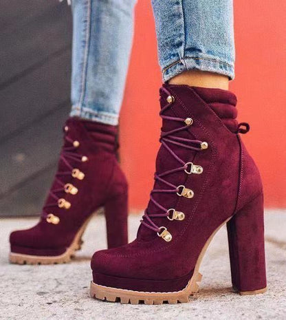 Autumn Winter High Heel Martin Boots | Affordable-buy