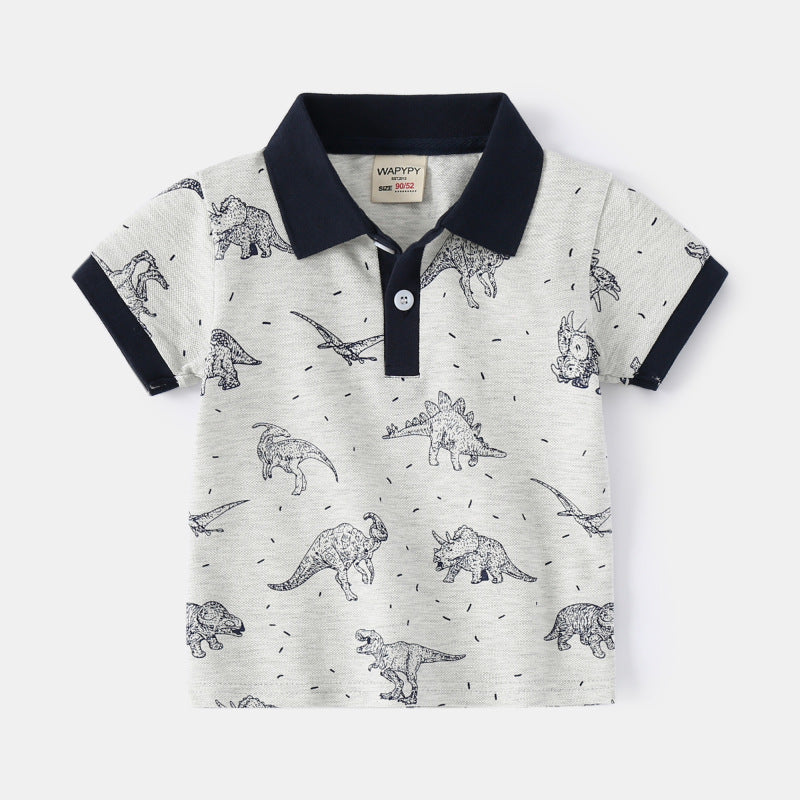 Boys Short Sleeve Polo Shirt Summer T-shirt