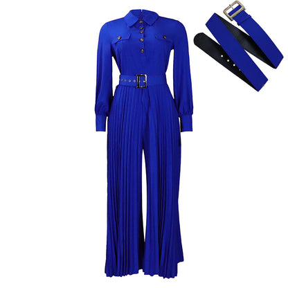 New Long-sleeved Casual Pleated Jumpsuit | Affordable-buy