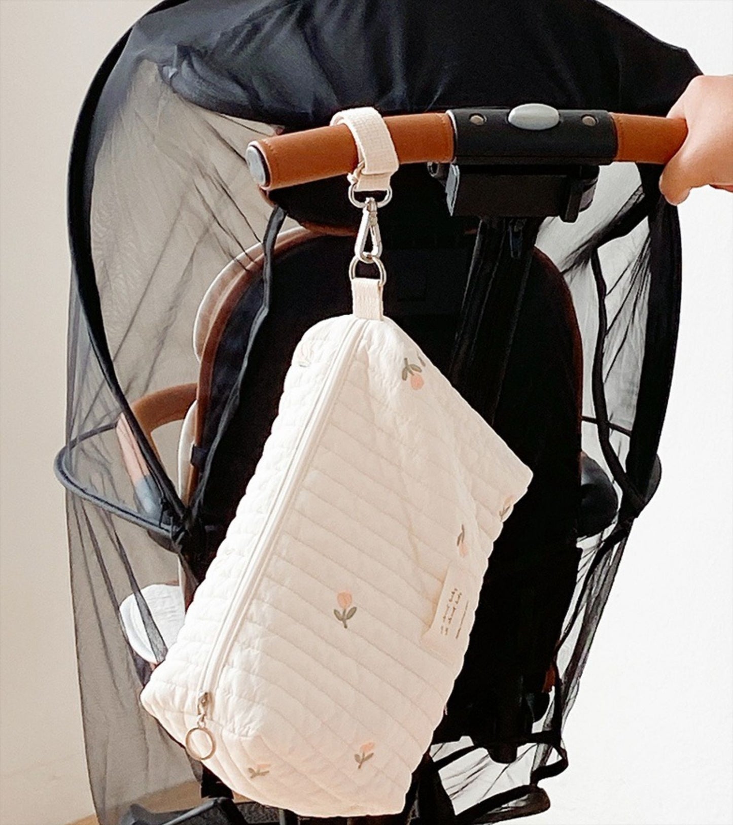 New Zipper Embroidered Cotton Derived Stroller Diaper Bag