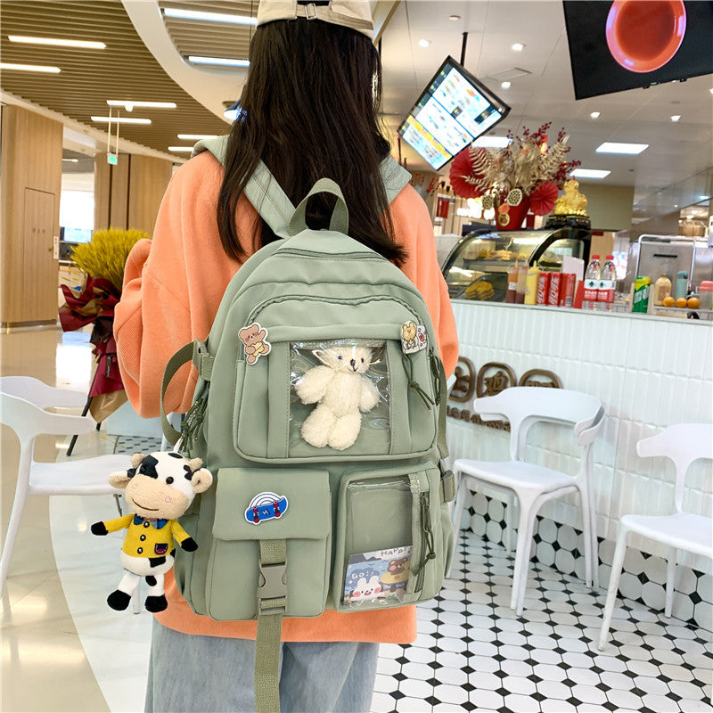 Female Cartoon Backpack Junior High School Student Backpack