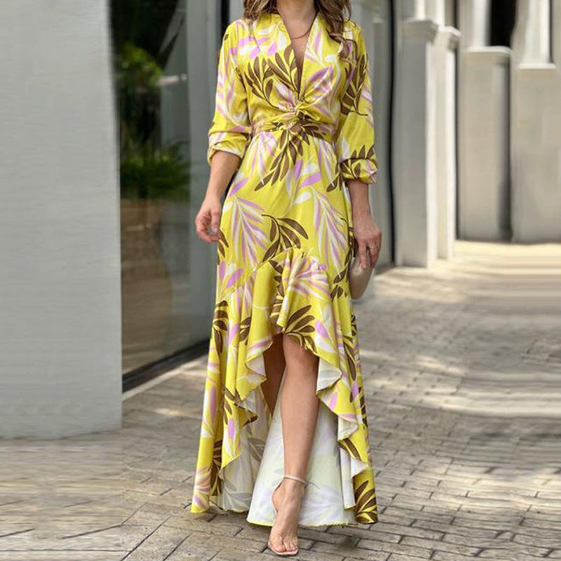 Women's Fashion Lace Temperament Elegant Slit Dress