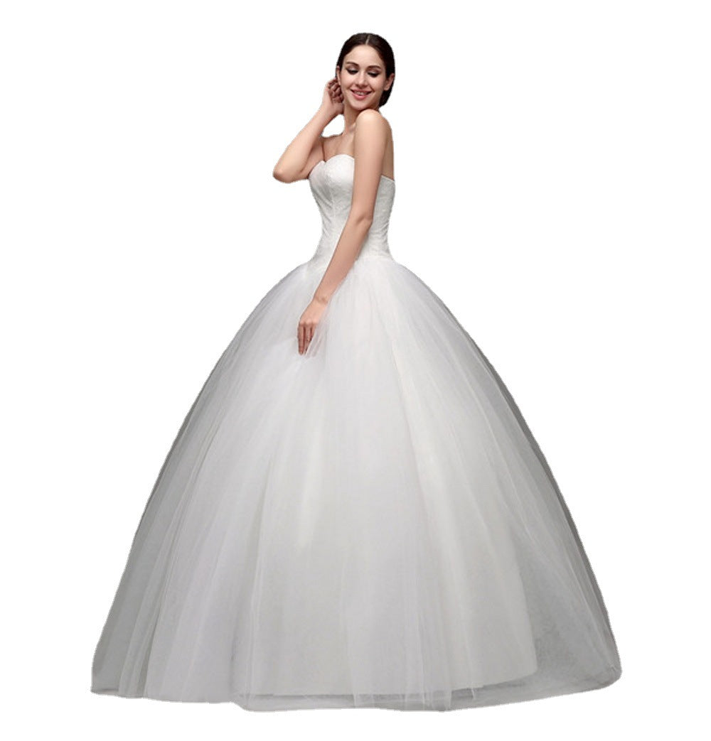 White Bridal Lace Wedding Princess Dress | Affordable-buy