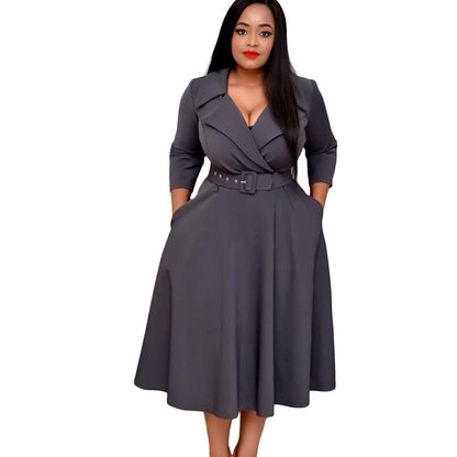 African Dress Suit Collar Plus Size | Affordable-buy