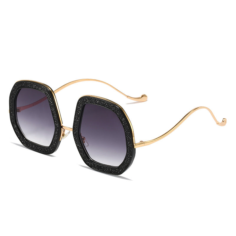 Fashion Street Flash Powder Glasses Personalized Sunglasses