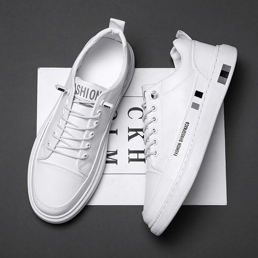 Breathable small white shoes for men 2022 new Korean fashion casual men's fashion shoes white shoes leather shoes live broadcast in autumn