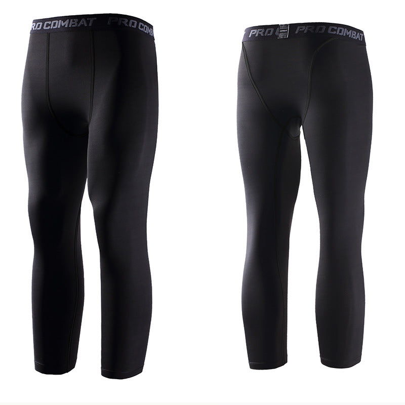 New Drying Tight Fitness Outdoor Running Foot Blue Sports Pants Black Leggings