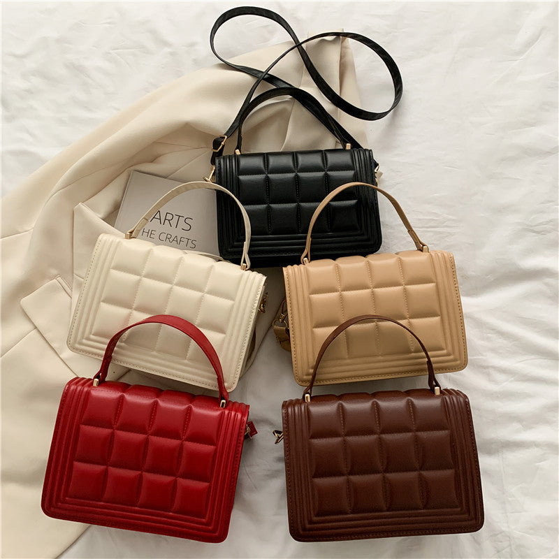 Fashion Women's New Retro Texture Small Square Foreign Style Leisure Handbag