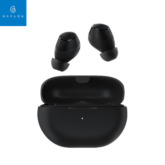 HAYLOU GT1 2022 Version True Wireless Earbuds BT5.2 AI Call Noise Cancellation AAC Audio Codec 3.9g Compact Body Anti-Slip Ear Holders  Black