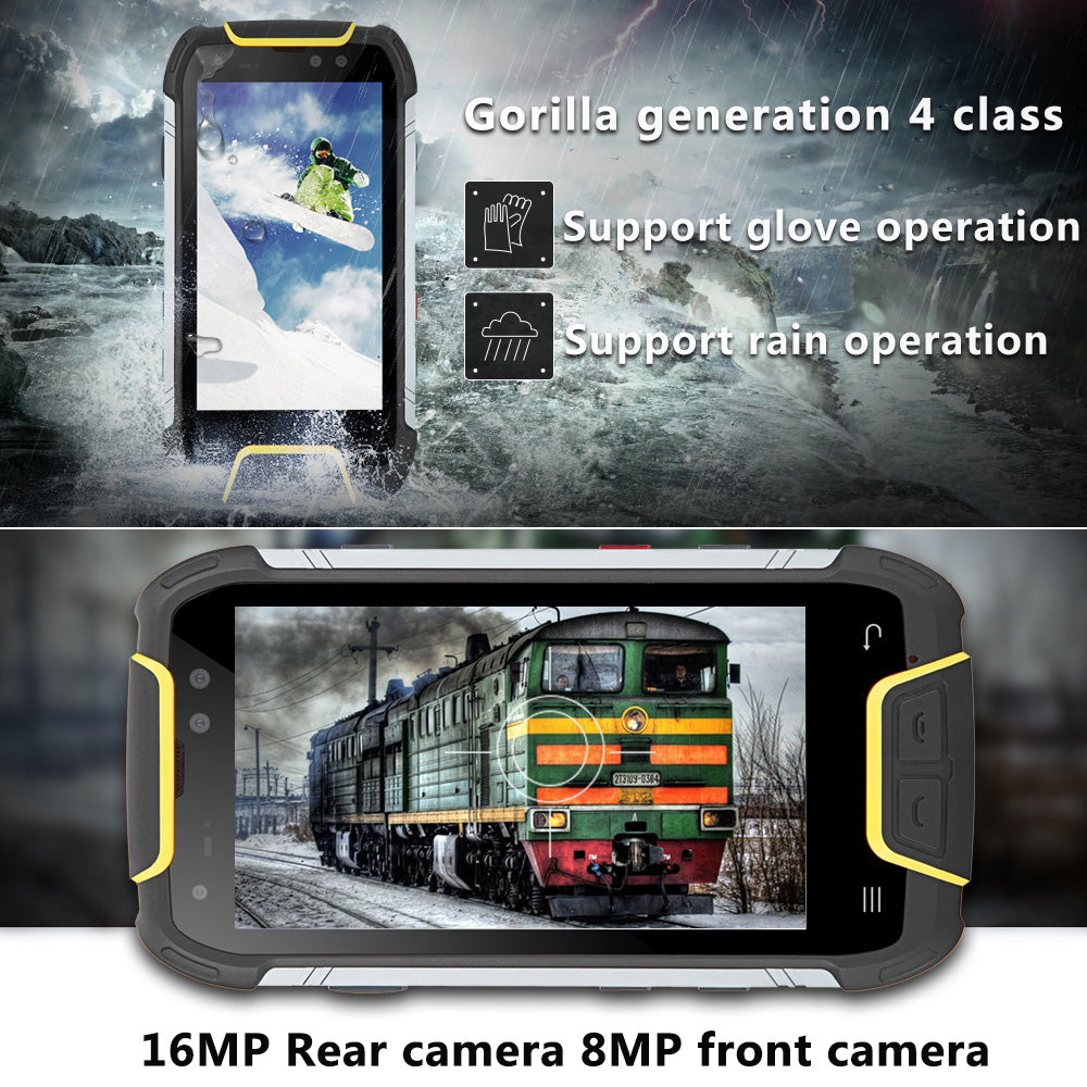 Snopow M10 IP68 4G Mobile Phone Waterproof Shockproof Dustproof 5.0-Inch Corning Gorilla Glass FHD Display MTK6757 Octa-core 2.4GHz 6GB RAM 64GB ROM 8+16MP Android 7.0 Iris Recognition 6500mAh Battery