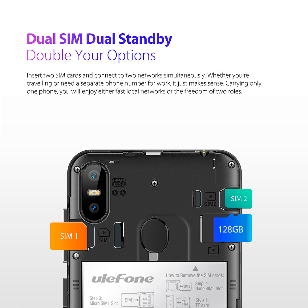 Ulefone S10 Pro Mobile Phone 5.7 HD+ 19:9 2GB RAM 16GB ROM 16MP Android 8.1 MT6739WA Quad Core Face Unlock 4G Smartphone