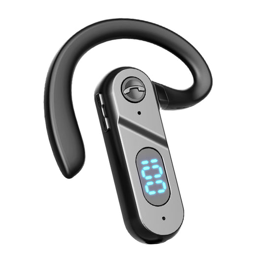 V28 BT5.2 Wireless Business Headphones with Microphone Open Ear Ear-Hook Earphone Single Earbud for Office Working Driving Running
