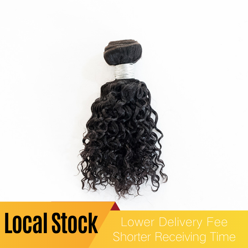 Local Stock 9PCS Affordable Jerry Curly Short Bundles Heat Resistant Synthetic Fiber Hair
